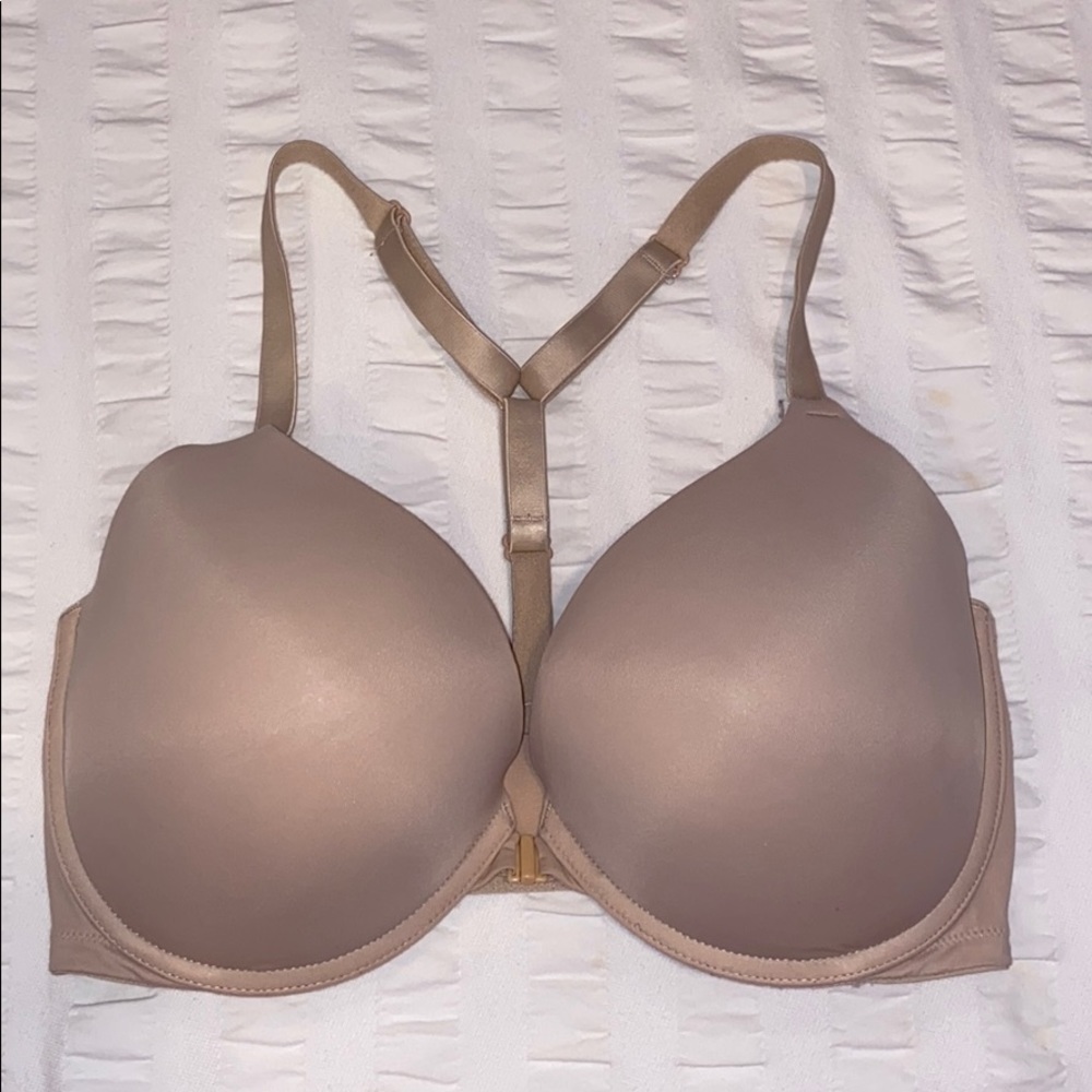 Nude Victoria’s Secret racerback push-up bra